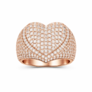 Sparkling Heart Cocktail Ring