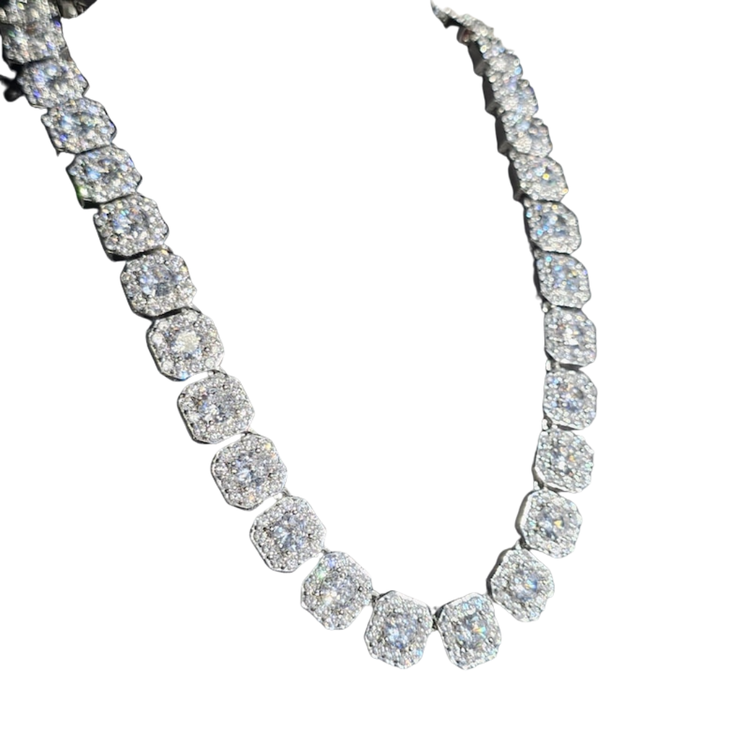 Octagon Tennis Necklace