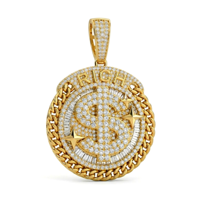Iced Rich Star Medallion Pendant