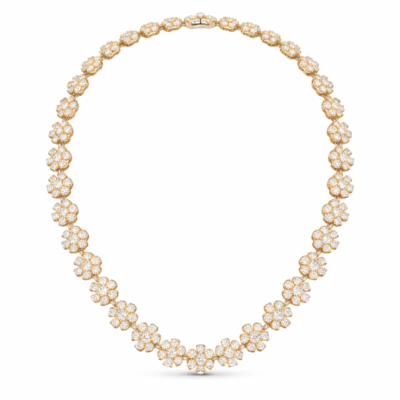 Floral Diamond Tennis Necklace