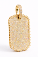 Brilliant Pave Set Bling Tag Pendant
