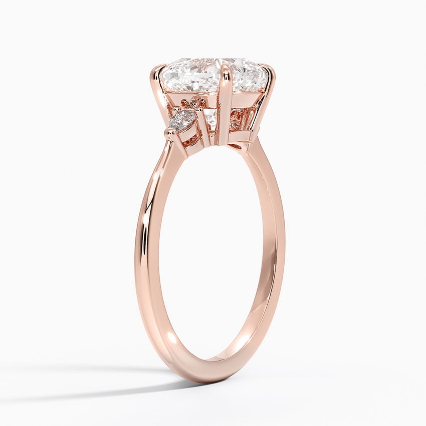 IGI Certified Lab Grown Diamond Engagement Ring Cushion Brilliant With Pear Accents Ring - Image 8