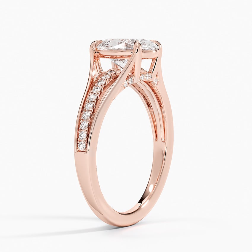 IGI Certified Lab Grown Diamond Engagement Ring Oval Brilliant Split Shank Pavé Ring - Image 8