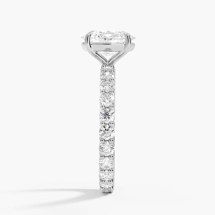 IGI Certified Lab Grown Diamond Engagement Ring Oval Brilliant Full Eternity Pavé Ring - Image 3