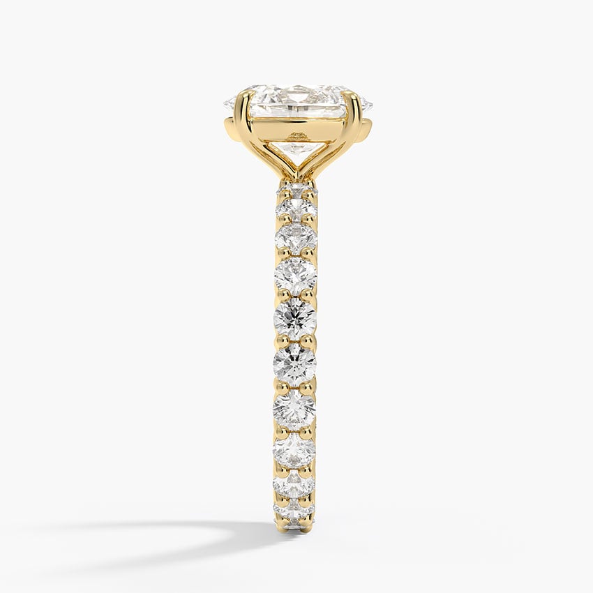 IGI Certified Lab Grown Diamond Engagement Ring Oval Brilliant Full Eternity Pavé Ring - Image 6